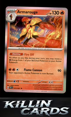 Armarouge - 015/091 015/091 Pokemon Rare SV: Paldean Fates Card NM