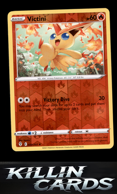 Reverse Holofoil Victini 020/203 Pokemon Holo Rare SWSH07: Evolving Skies Card N