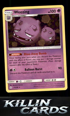 Weezing 77/236 Pokemon Rare SM - Cosmic Eclipse Card NM