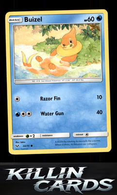 Buizel 22/73 Pokemon Common Shining Legends Card NM
