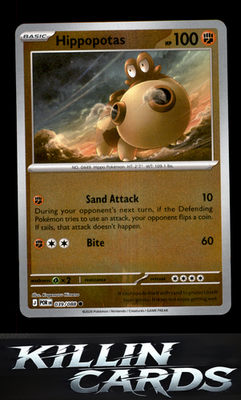 Reverse Holofoil Hippopotas 039/088 Pokemon Common ME03: Perfect Order Card NM