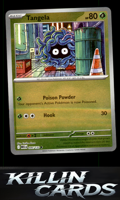 Reverse Holofoil Tangela 006/132 Pokemon Common ME01: Mega Evolution Card NM