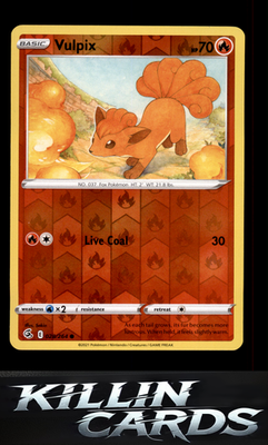 Reverse Holofoil Vulpix (28) 028/264 Pokemon Common SWSH08: Fusion Strike Card N