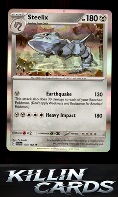 Steelix - 125/182 125/182 Pokemon Rare SV04: Paradox Rift Card NM