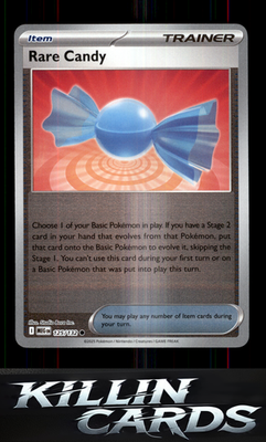 Reverse Holofoil Rare Candy - 125/132 125/132 Pokemon Common ME01: Mega Evolutio