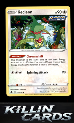 Kecleon 122/198 Pokemon Rare SWSH06: Chilling Reign Card LP