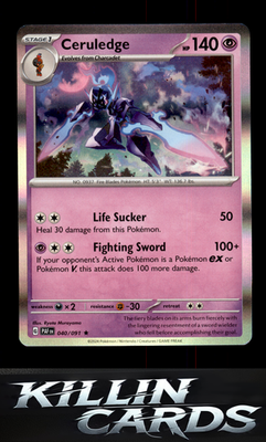 Ceruledge - 040/091 040/091 Pokemon Rare SV: Paldean Fates Card NM