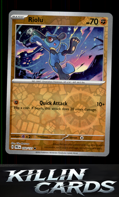Reverse Holofoil Riolu 050/131 Pokemon Common SV: Prismatic Evolutions Card NM