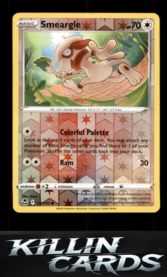 Reverse Holofoil Smeargle 137/195 Pokemon Common SWSH12: Silver Tempest Card NM