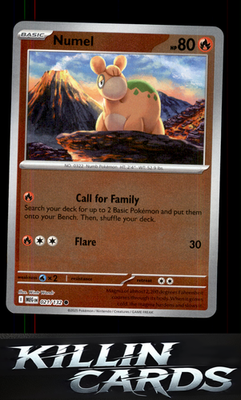 Reverse Holofoil Numel 021/132 Pokemon Common ME01: Mega Evolution Card NM