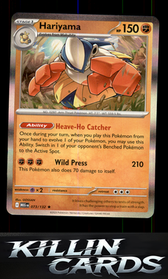 Hariyama 073/132 Pokemon Rare ME01: Mega Evolution Card NM