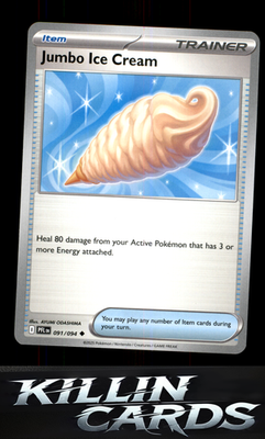 Jumbo Ice Cream 091/094 Pokemon Uncommon ME02: Phantasmal Flames Card NM