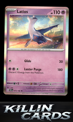 Latios 073/182 Pokemon Rare SV04: Paradox Rift Card NM