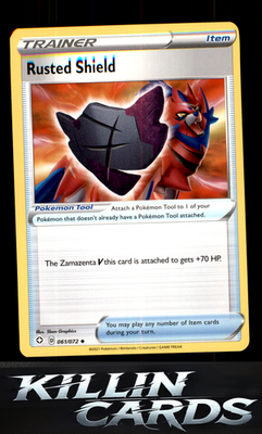 Rusted Shield 061/072 Pokemon Uncommon Shining Fates Card NM