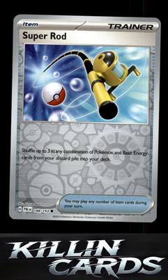 Reverse Holofoil Super Rod - 188/193 188/193 Pokemon Common SV02: Paldea Evolved