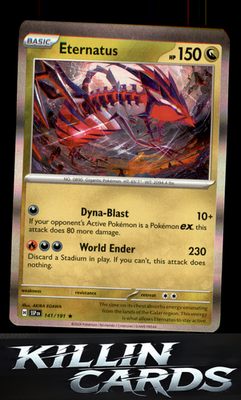 Eternatus 141/191 Pokemon Rare SV08: Surging Sparks Card NM
