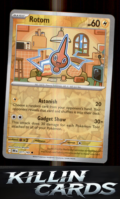 Reverse Holofoil Rotom - 077/182 077/182 Pokemon Common SV10: Destined Rivals Ca