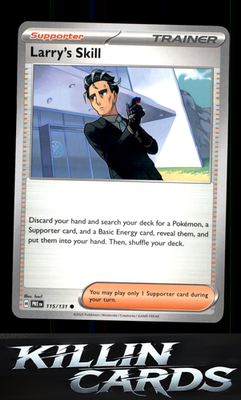 Larry's Skill - 115/131 115/131 Pokemon Common SV: Prismatic Evolutions Card NM