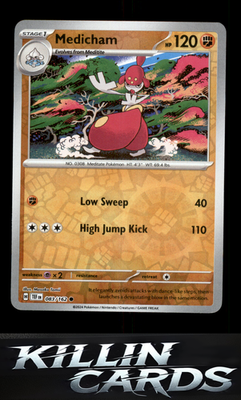 Reverse Holofoil Medicham 083/162 Pokemon Common SV05: Temporal Forces Card NM
