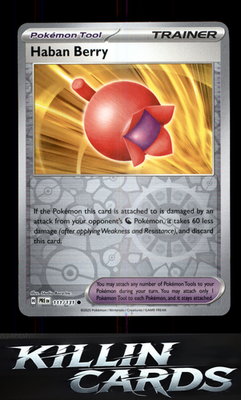 Reverse Holofoil Haban Berry 111/131 Pokemon Common SV: Prismatic Evolutions Car