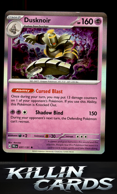 Dusknoir 037/131 Pokemon Rare SV: Prismatic Evolutions Card NM