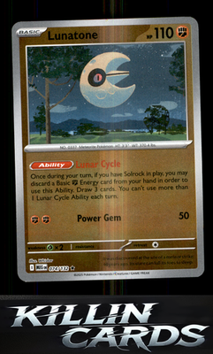 Reverse Holofoil Lunatone 074/132 Pokemon Rare ME01: Mega Evolution Card NM