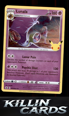 Lunala 015/025 Pokemon Holo Rare Celebrations Card NM