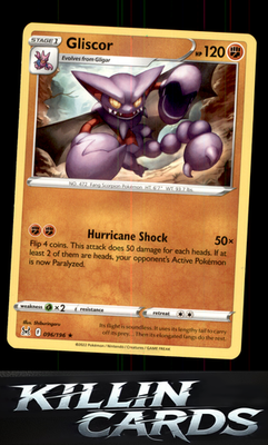 Gliscor 096/196 Pokemon Rare SWSH11: Lost Origin Card NM
