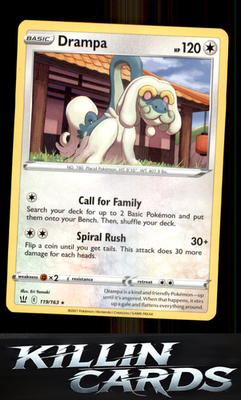 Drampa 119/163 Pokemon Rare SWSH05: Battle Styles Card NM