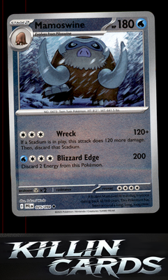 Reverse Holofoil Mamoswine 025/094 Pokemon Uncommon ME02: Phantasmal Flames Card