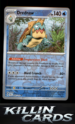 Reverse Holofoil Drednaw 044/142 Pokemon Rare SV07: Stellar Crown Card NM