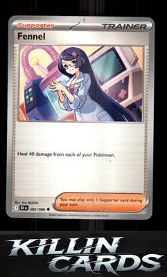 Fennel 082/086 Pokemon Uncommon SV: Black Bolt Card NM