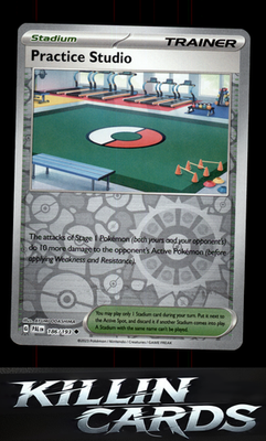 Reverse Holofoil Practice Studio 186/193 Pokemon Uncommon SV02: Paldea Evolved C