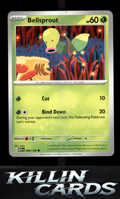 Bellsprout 069/165 Pokemon Common SV: Scarlet & Violet 151 Card NM