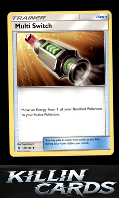 Multi Switch 129/145 Pokemon Uncommon SM - Guardians Rising Card NM