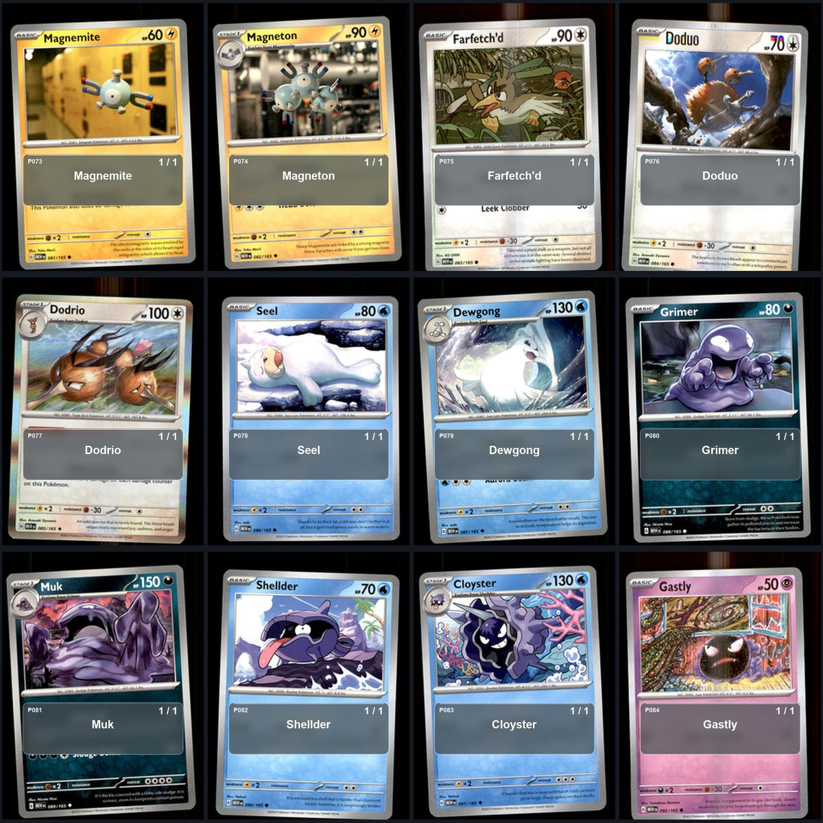 Pokemon TCG SV: Scarlet & Violet 151 C/UC/R Standard Set 147 Cards