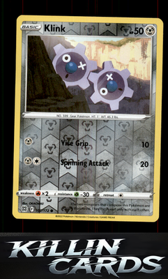 Reverse Holofoil Klink 102/172 Pokemon Common SWSH09: Brilliant Stars Card NM