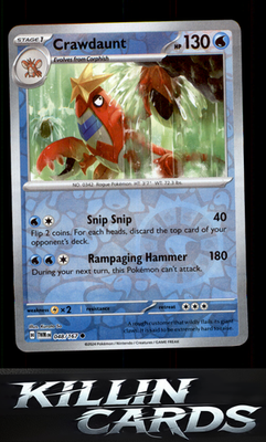Reverse Holofoil Crawdaunt 048/167 Pokemon Common SV06: Twilight Masquerade Card