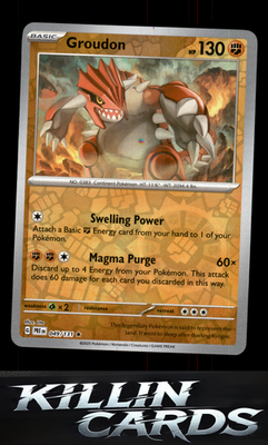 Reverse Holofoil Groudon 049/131 Pokemon Rare SV: Prismatic Evolutions Card NM