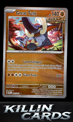 Reverse Holofoil Great Tusk - 097/162 097/162 Pokemon Uncommon SV05: Temporal Fo
