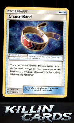 Choice Band 121/145 Pokemon Uncommon SM - Guardians Rising Card LP