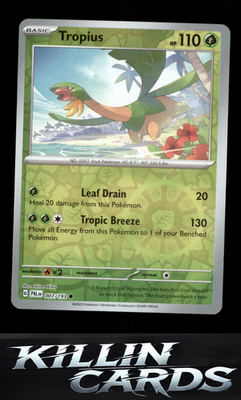Reverse Holofoil Tropius - 007/193 007/193 Pokemon Common SV02: Paldea Evolved C