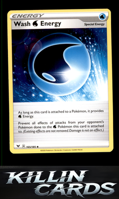Wash Water Energy 165/185 Pokemon Uncommon SWSH04: Vivid Voltage Card NM