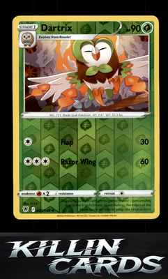 Reverse Holofoil Dartrix 020/189 Pokemon Uncommon SWSH10: Astral Radiance Card N