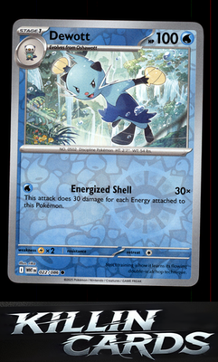 Reverse Holofoil Dewott 022/086 Pokemon Common SV: White Flare Card NM