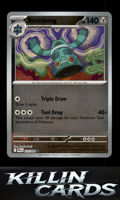 Reverse Holofoil Bronzong 072/094 Pokemon Uncommon ME02: Phantasmal Flames Card