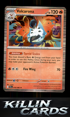 Volcarona 016/086 Pokemon Rare SV: Black Bolt Card NM