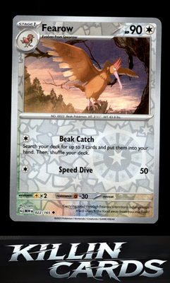 Reverse Holofoil Fearow 022/165 Pokemon Uncommon SV: Scarlet & Violet 151 Card N