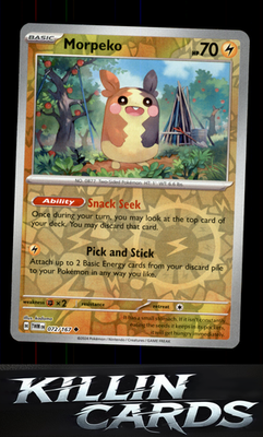 Reverse Holofoil Morpeko 072/167 Pokemon Uncommon SV06: Twilight Masquerade Card