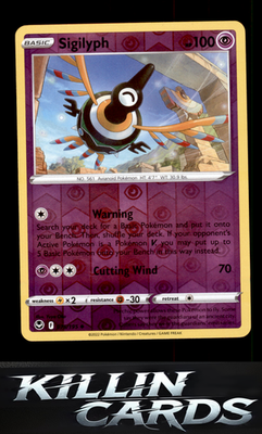 Reverse Holofoil Sigilyph 075/195 Pokemon Uncommon SWSH12: Silver Tempest Card N